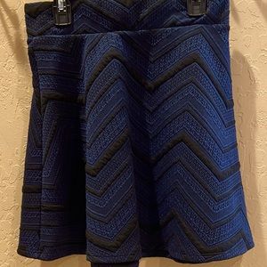Stoosh Size Small Black and Blue Skater Skirt